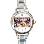 happy-new-year Round Italian Charm Watch