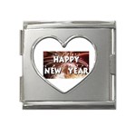 happy-new-year Mega Link Heart Italian Charm (18mm)