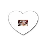 happy-new-year Rubber Coaster (Heart)