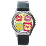 Lips Round Metal Watch