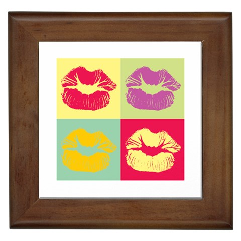 Lips Framed Tile from ArtsNow.com Front