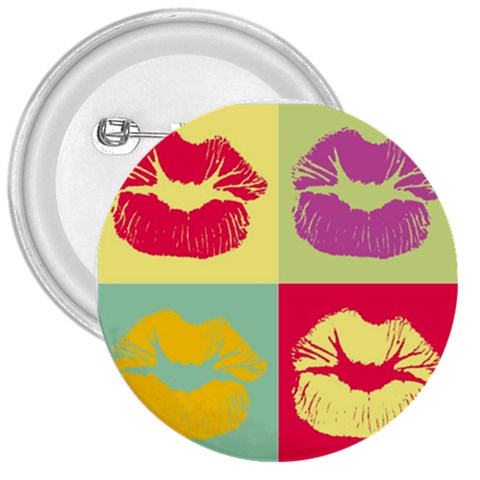 Lips 3  Button from ArtsNow.com Front