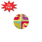 Lips 1  Mini Button (10 pack) 