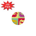 Lips 1  Mini Button (100 pack) 