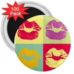 Lips 3  Magnet (100 pack)