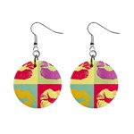 Lips 1  Button Earrings