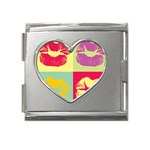 Lips Mega Link Heart Italian Charm (18mm)