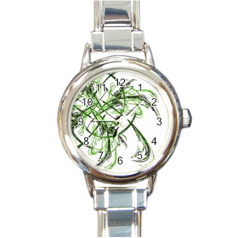 abstract Round Italian Charm Watch from ArtsNow.com Front