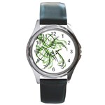 abstract Round Metal Watch