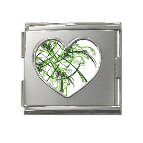 abstract Mega Link Heart Italian Charm (18mm) from ArtsNow.com Front