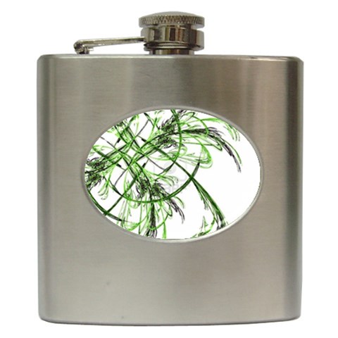 abstract Hip Flask (6 oz) from ArtsNow.com Front