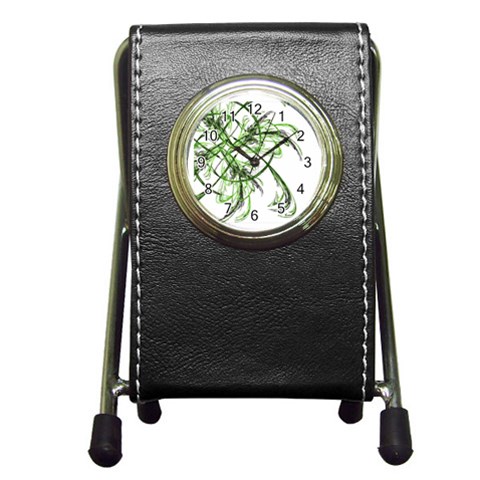 abstract Pen Holder Desk Clock from ArtsNow.com Front