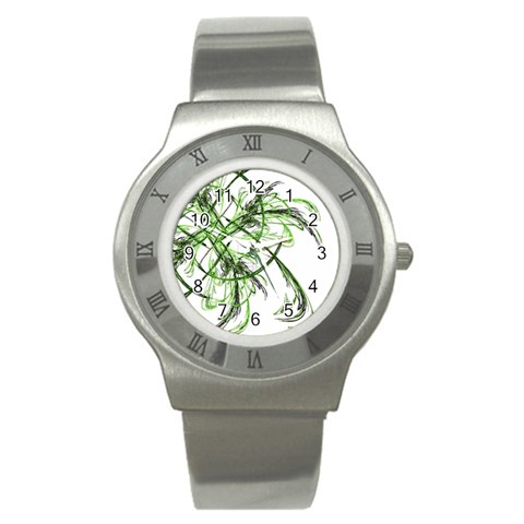 abstract Stainless Steel Watch from ArtsNow.com Front