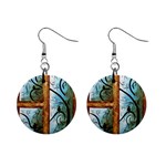 abstract 1  Button Earrings