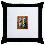 abstract Throw Pillow Case (Black)