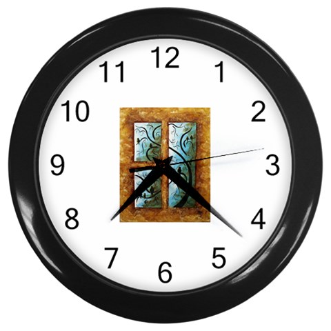 abstract Wall Clock (Black) from ArtsNow.com Front