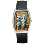 abstract Barrel Style Metal Watch