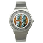 abstract Stainless Steel Watch