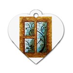 abstract Dog Tag Heart (One Side)