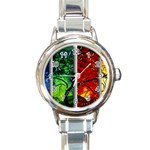 abstract Round Italian Charm Watch
