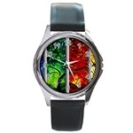 abstract Round Metal Watch