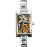 abstract Rectangular Italian Charm Watch