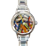 abstract Round Italian Charm Watch