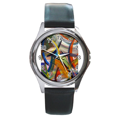 abstract Round Metal Watch from ArtsNow.com Front