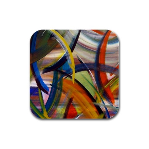abstract Rubber Square Coaster (4 pack) from ArtsNow.com Front