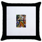 abstract Throw Pillow Case (Black)