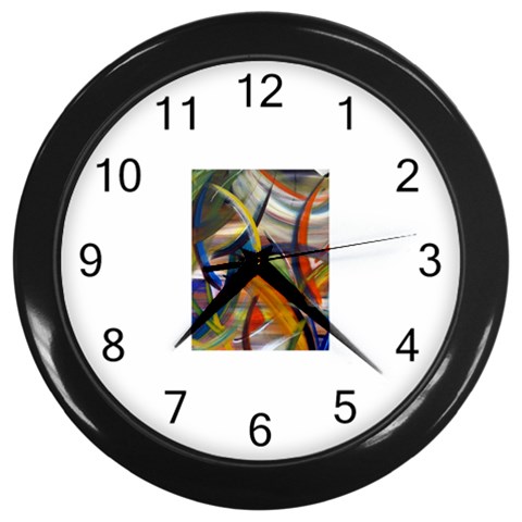 abstract Wall Clock (Black) from ArtsNow.com Front