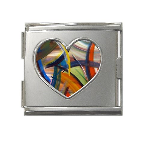 abstract Mega Link Heart Italian Charm (18mm) from ArtsNow.com Front