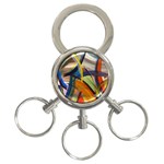 abstract 3-Ring Key Chain