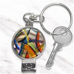 abstract Nail Clippers Key Chain
