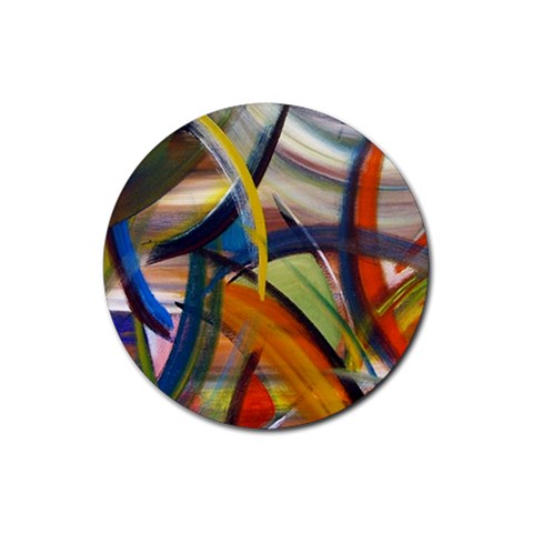 abstract Rubber Round Coaster (4 pack) from ArtsNow.com Front