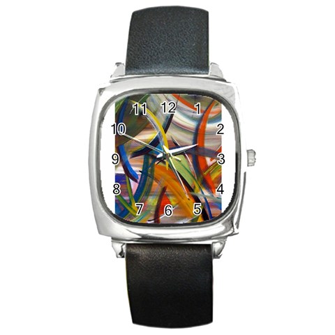 abstract Square Metal Watch from ArtsNow.com Front