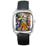 abstract Square Metal Watch