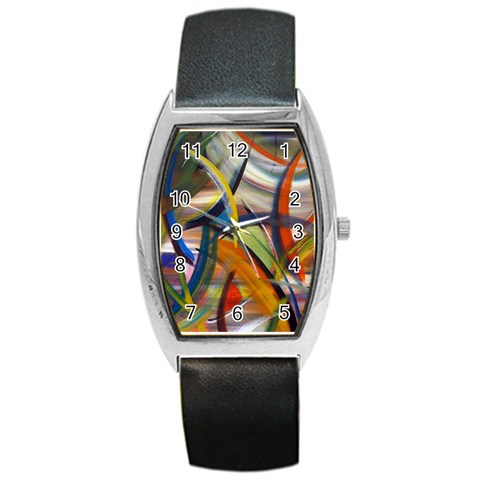 abstract Barrel Style Metal Watch from ArtsNow.com Front