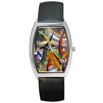 abstract Barrel Style Metal Watch