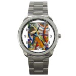 abstract Sport Metal Watch