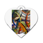 abstract Dog Tag Heart (One Side)