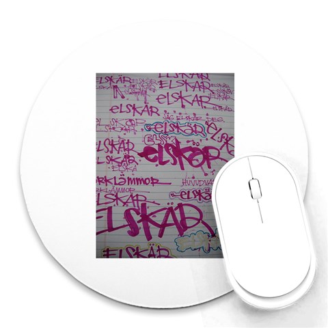grafitti Round Mousepad from ArtsNow.com Front