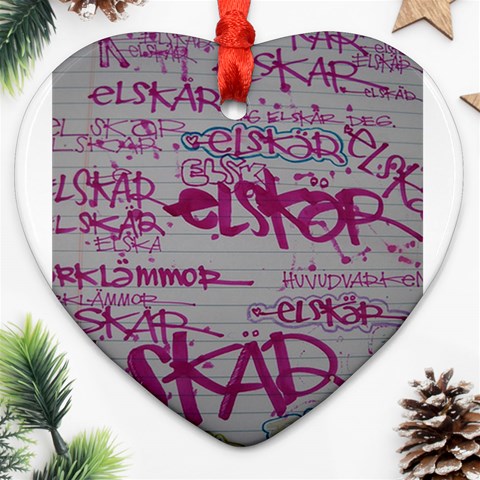grafitti Ornament (Heart) from ArtsNow.com Front