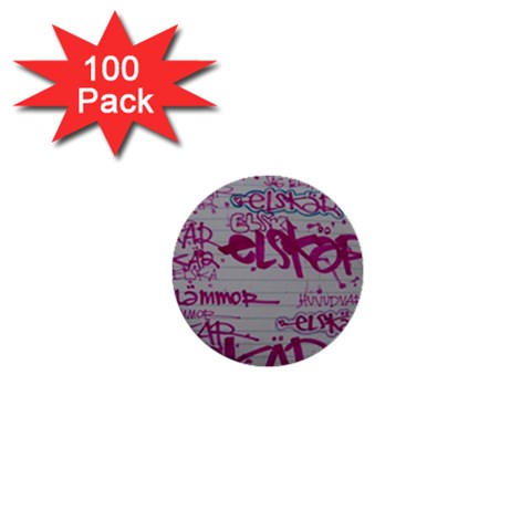grafitti 1  Mini Button (100 pack)  from ArtsNow.com Front