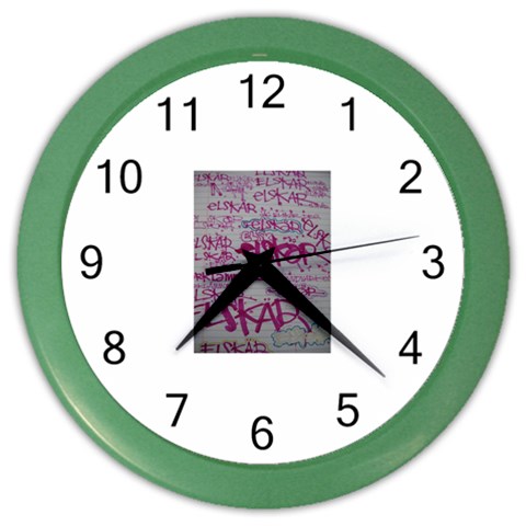 grafitti Color Wall Clock from ArtsNow.com Front