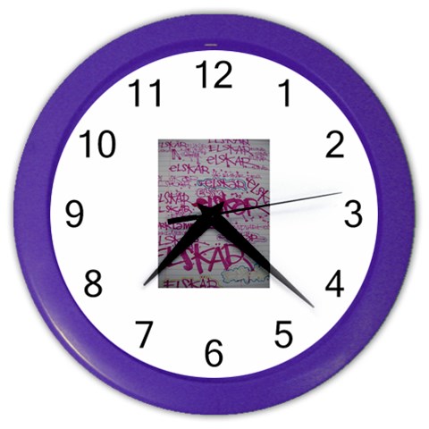 grafitti Color Wall Clock from ArtsNow.com Front