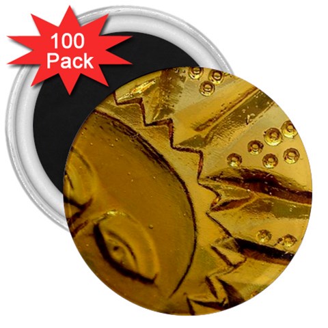 sun 3  Magnet (100 pack) from ArtsNow.com Front