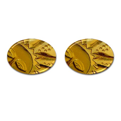 sun Cufflinks (Oval) from ArtsNow.com Front(Pair)