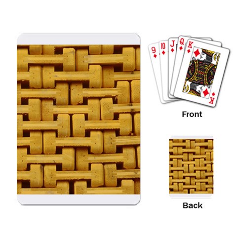 rattan Playing Cards Single Design from ArtsNow.com Back