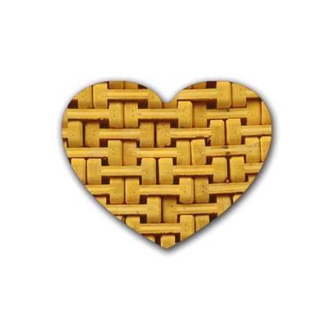 rattan Rubber Coaster (Heart) from ArtsNow.com Front